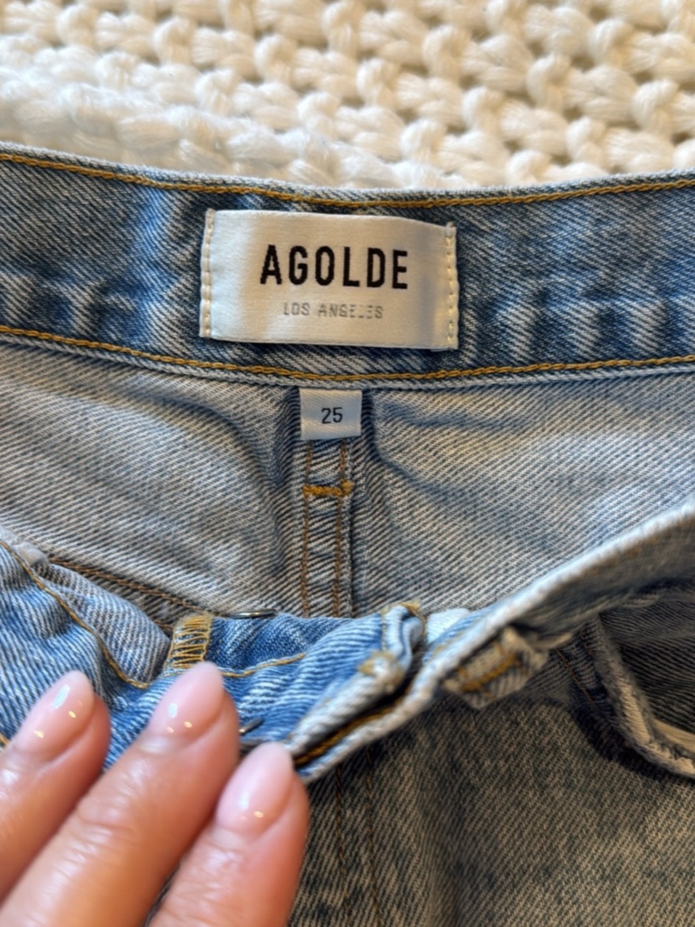 Agolde Parker Denim shorts - Picture 2 of 4